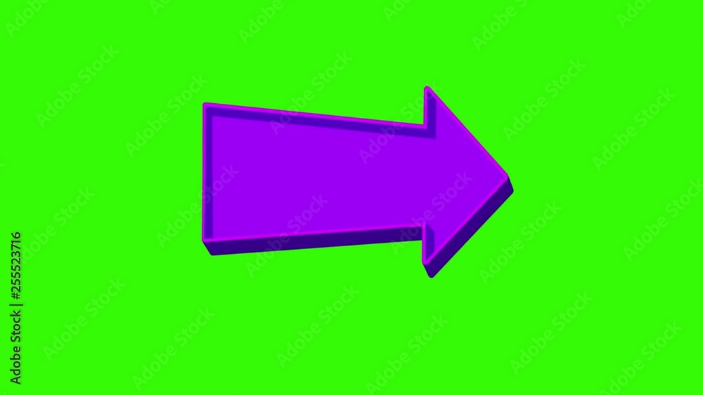 Animated purple arrow pointing right on a green screen. Looped Animated purple arrow pointing right on a green screen. Looped