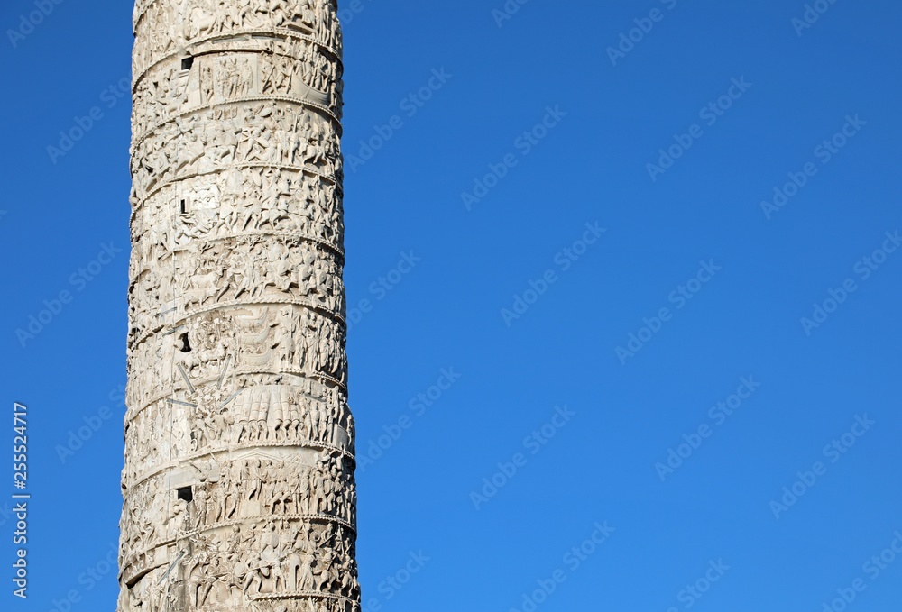 Column of Marcus Aurelius in Rome Italy