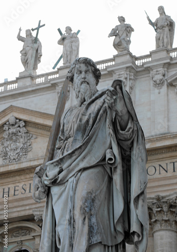 majestic statue of Saint Paul with a long beard and sword in the © ChiccoDodiFC