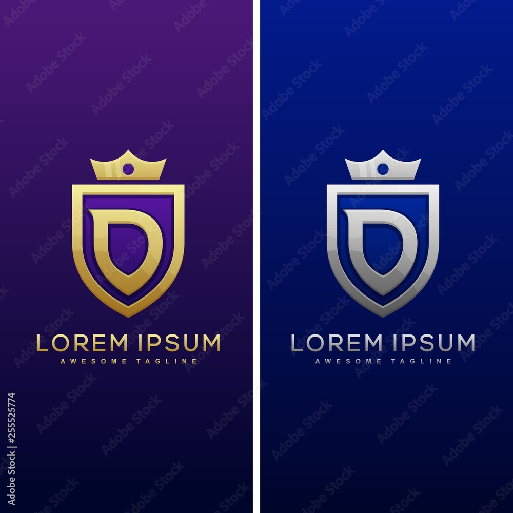Luxury Letter D Concept illustration vector Design template