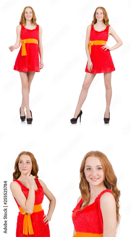 Young beautiful girl isolated on white Young beautiful girl isolated on white