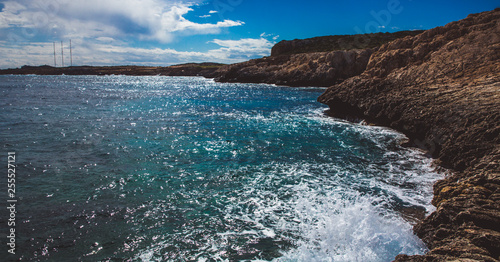 Beautiful sea shore in Cyprus. A view of a sea shore in Kavo Greko nenar Aiya Napa, Cyprus