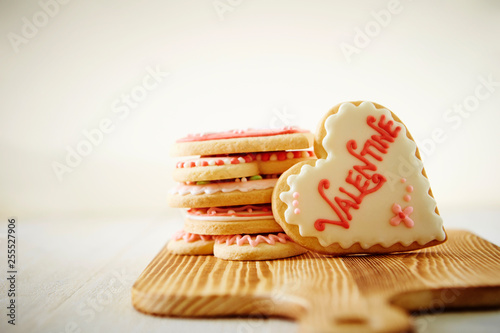Heart shaped icing cookies