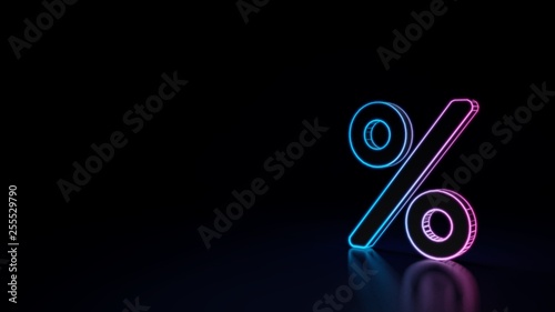 Φωτογραφία 3d icon of percent