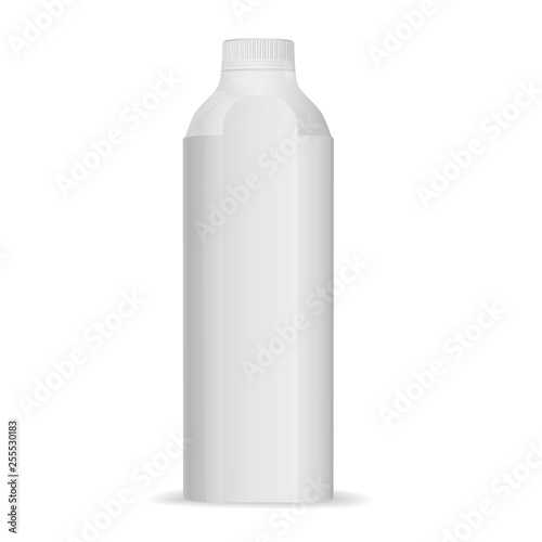 Bottle pattern for packaging Top on white background