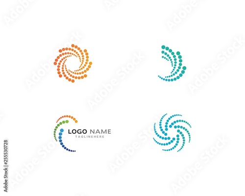 Business logo, vortex, circle and spiral icon