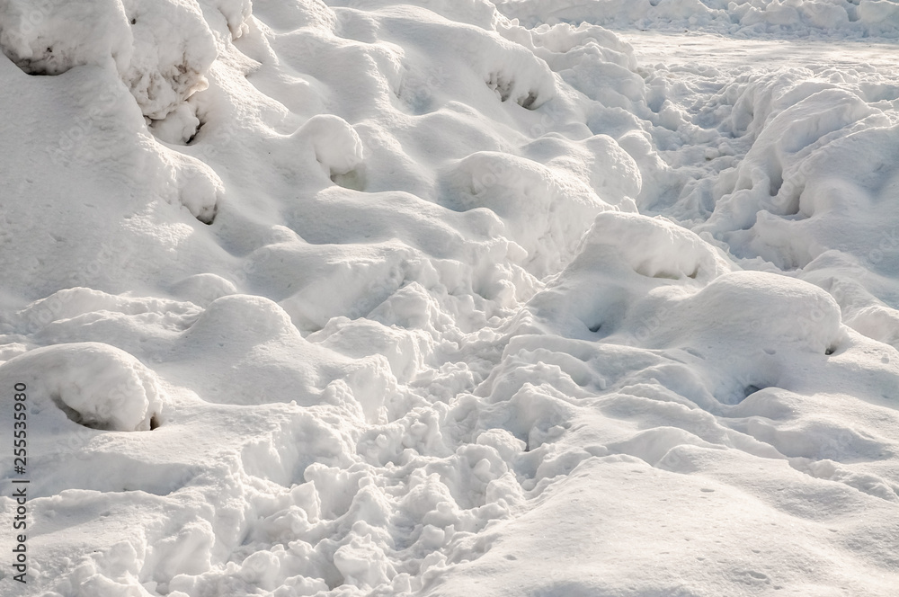 Obraz premium Heap of snow in winter