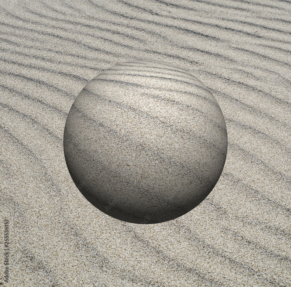 Obraz premium stone in sand on background