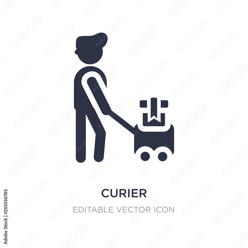 curier icon on white background. Simple element illustration from People concept.