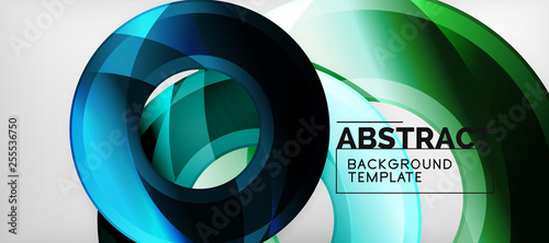 Glossy circles geometric background