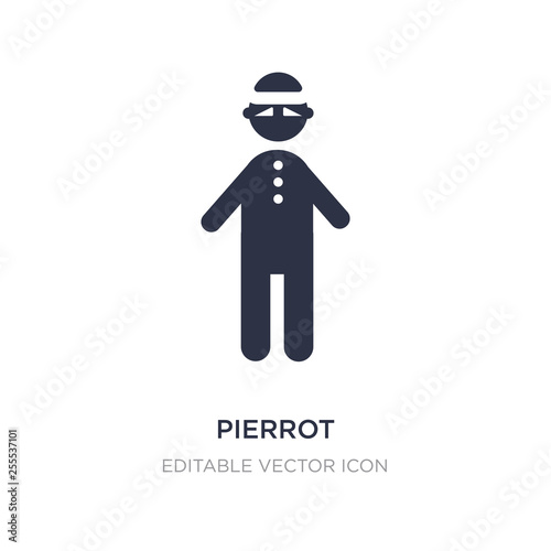 pierrot icon on white background. Simple element illustration from People concept.