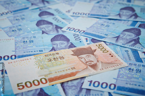 Korean won banknotes