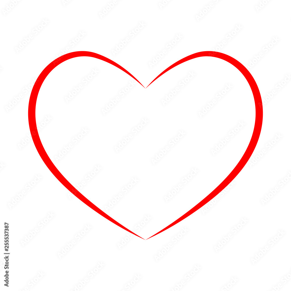 Linear heart icon isolated on white background. Heart icon vector.