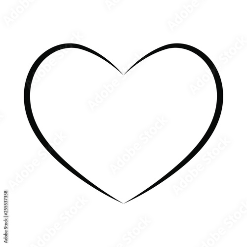 Linear heart icon isolated on white background. Heart icon vector.