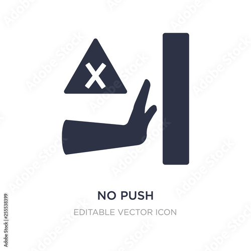 no push icon on white background. Simple element illustration from Shapes concept.