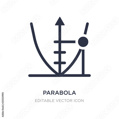 parabola icon on white background. Simple element illustration from Shapes concept.