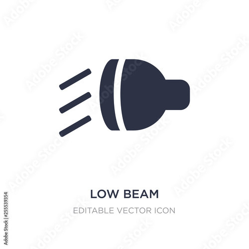low beam icon on white background. Simple element illustration from Shapes concept.