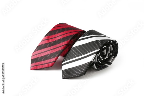 colored tie on a white background