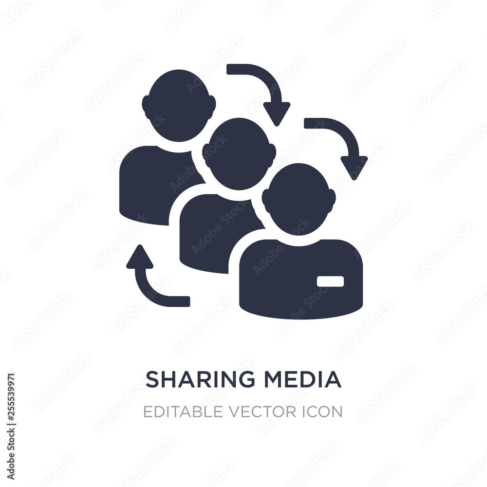 sharing media icon on white background. Simple element illustration from Shapes concept. sharing media icon on white background. Simple element illustration from Shapes concept.