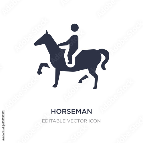 horseman icon on white background. Simple element illustration from Shapes concept.