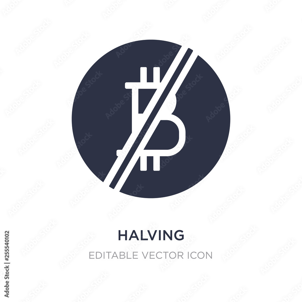 halving icon on white background. Simple element illustration from Shapes concept. halving icon on white background. Simple element illustration from Shapes concept.