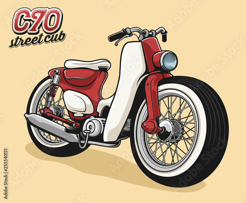 The Duck Custom motorcycle Red