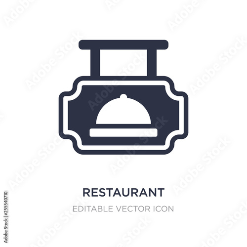 restaurant icon on white background. Simple element illustration from Signs concept.