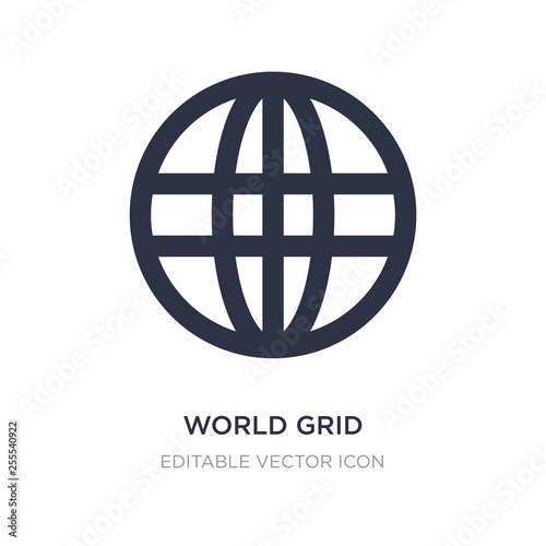 world grid icon on white background. Simple element illustration from Signs concept.