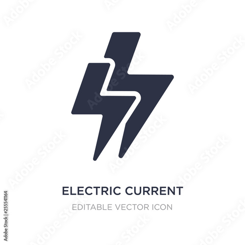 electric current icon on white background. Simple element illustration from Signs concept.