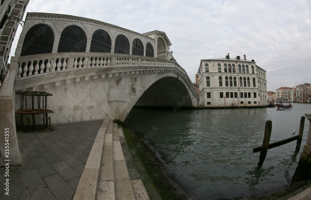 famous bridge in Venice in Italy called Ponte di Rialto photogra