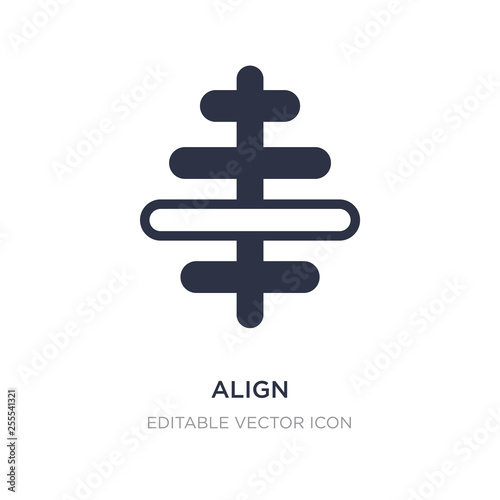 align icon on white background. Simple element illustration from Signs concept.