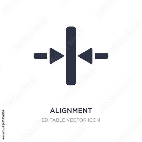 alignment icon on white background. Simple element illustration from Signs concept.