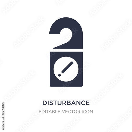 disturbance icon on white background. Simple element illustration from Signs concept.