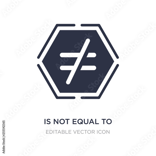 is not equal to icon on white background. Simple element illustration from Signs concept.