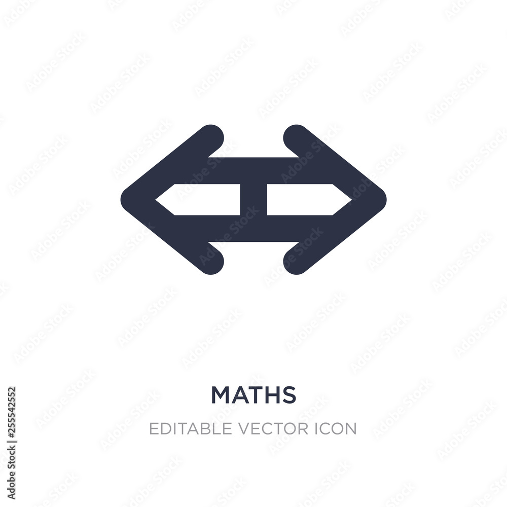 Fototapeta premium maths icon on white background. Simple element illustration from Signs concept.