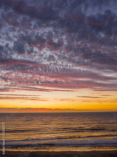 Autumn evening sunset at Seaford Beach, Adelaid, South Australia photo