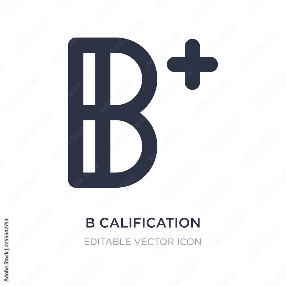 b calification icon on white background. Simple element illustration from Signs concept. b calification icon on white background. Simple element illustration from Signs concept.