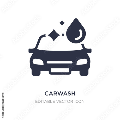 carwash icon on white background. Simple element illustration from Signs concept.