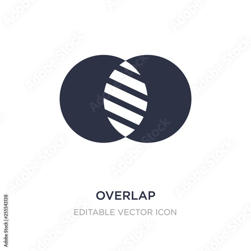 overlap icon on white background. Simple element illustration from Social media marketing concept.