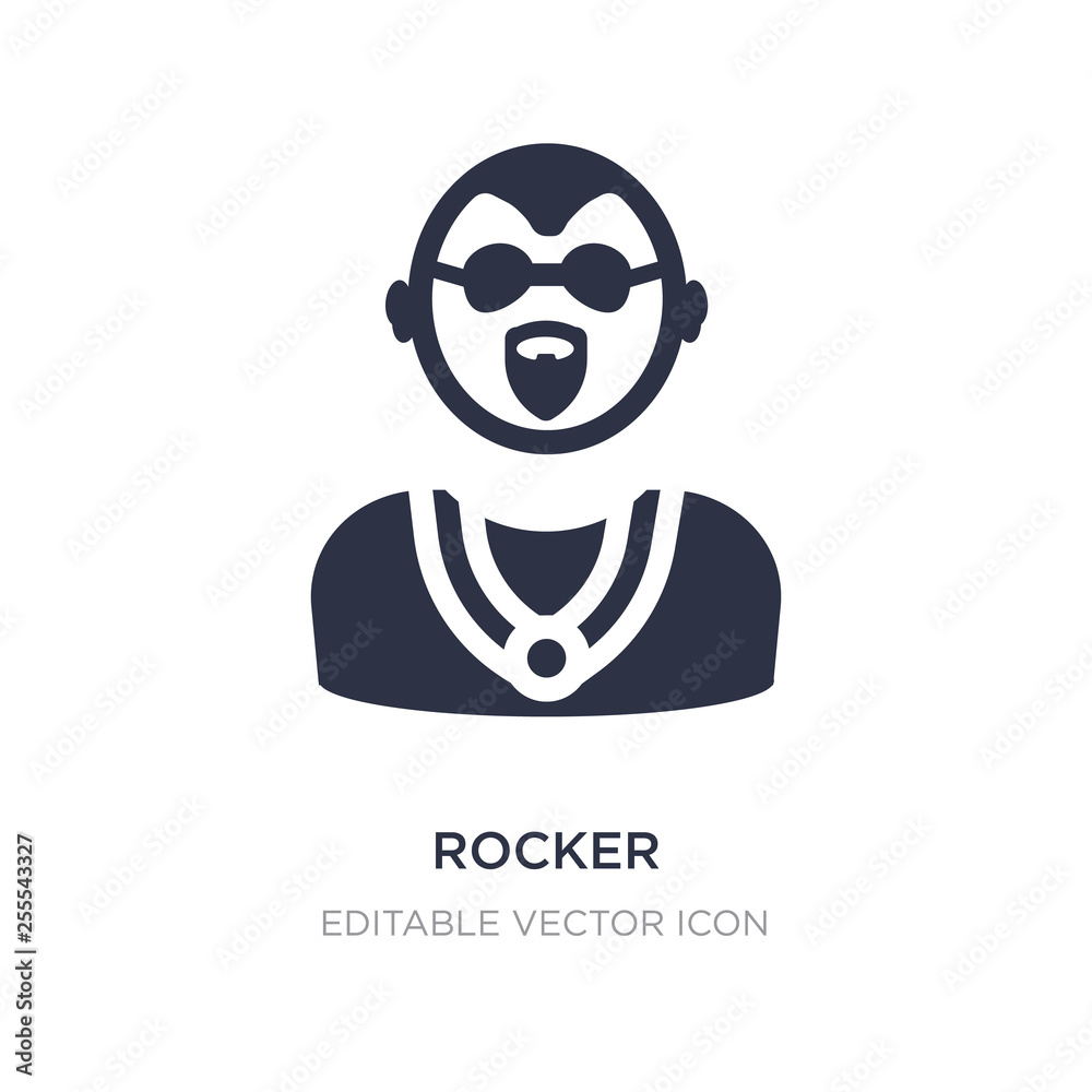 rocker icon on white background. Simple element illustration from Social media marketing concept.