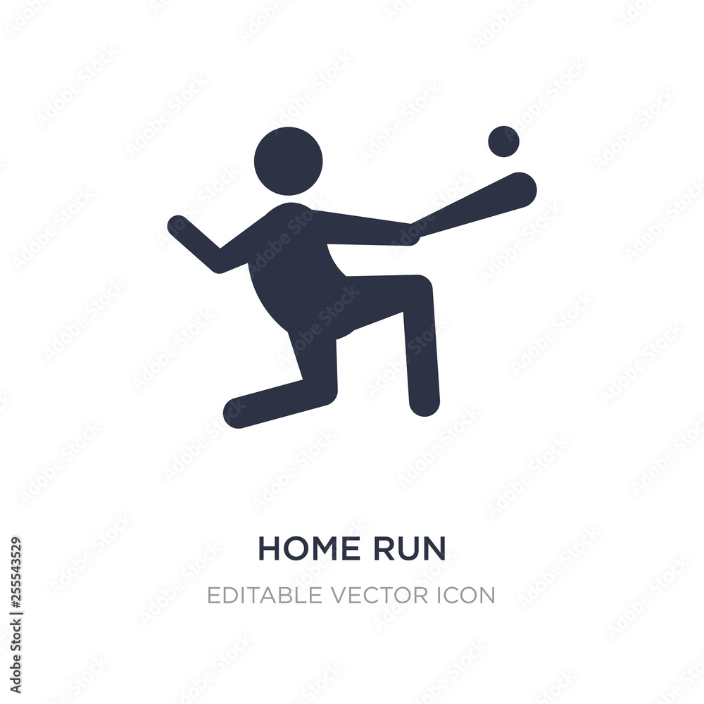 home run icon on white background. Simple element illustration from Sports concept. home run icon on white background. Simple element illustration from Sports concept.