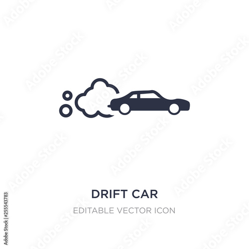 drift car icon on white background. Simple element illustration from Sports concept.