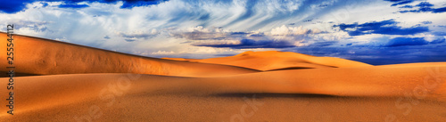 Dunes Storm Wide Clouds Pan