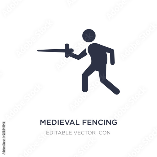 Photography medieval fencing icon on white background