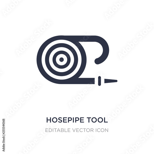 hosepipe tool to extinguish fire or gardening icon on white background. Simple element illustration from Tools and utensils concept.