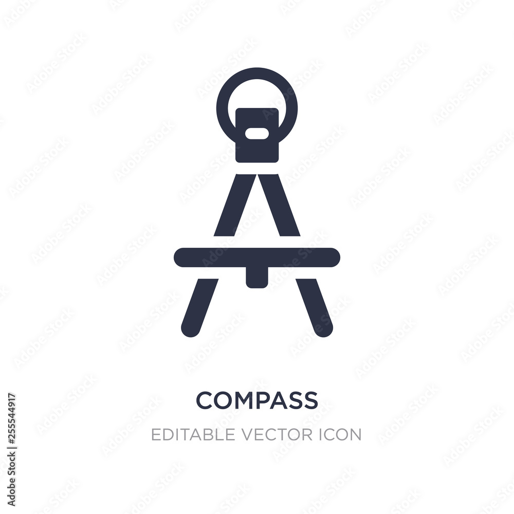 Compass Drawing Tool Over White Background Vector Illustration