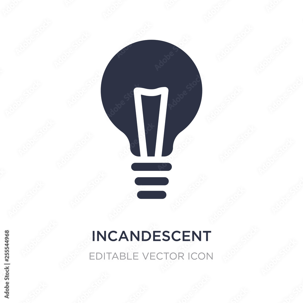 incandescent icon on white background. Simple element illustration from Tools and utensils concept. incandescent icon on white background. Simple element illustration from Tools and utensils concept.