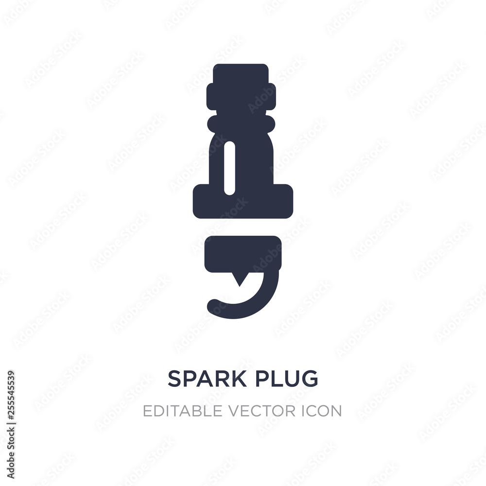 spark plug icon on white background. Simple element illustration from Transportation concept. spark plug icon on white background. Simple element illustration from Transportation concept.