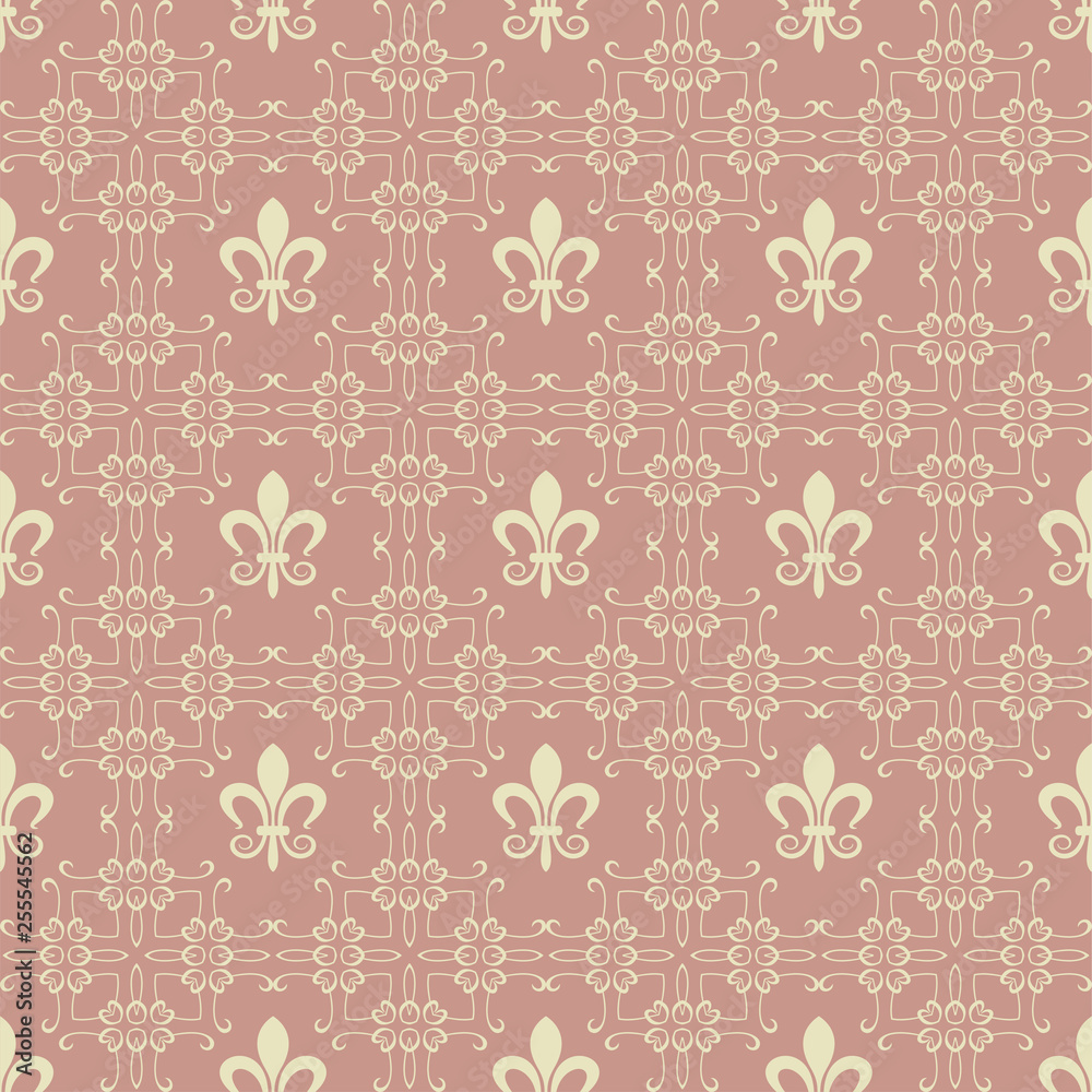 Brown background texture, pattern in vintage style, vector