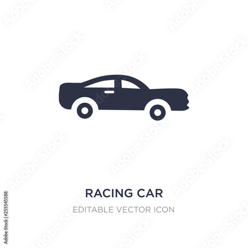 racing car icon on white background. Simple element illustration from Transportation concept.